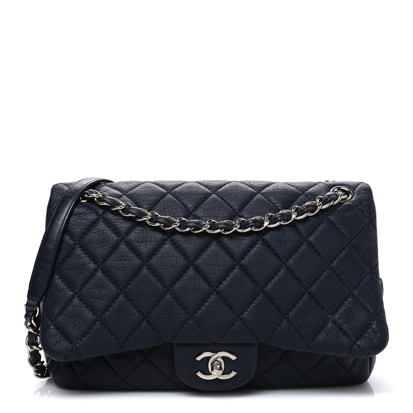 Deerskin Quilted Casual Journey Flap Dark Blue