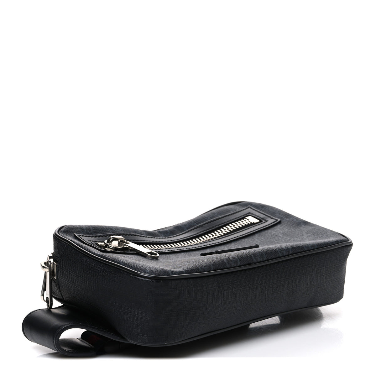 Soft GG Supreme Monogram Web Belt Bag Black Grey