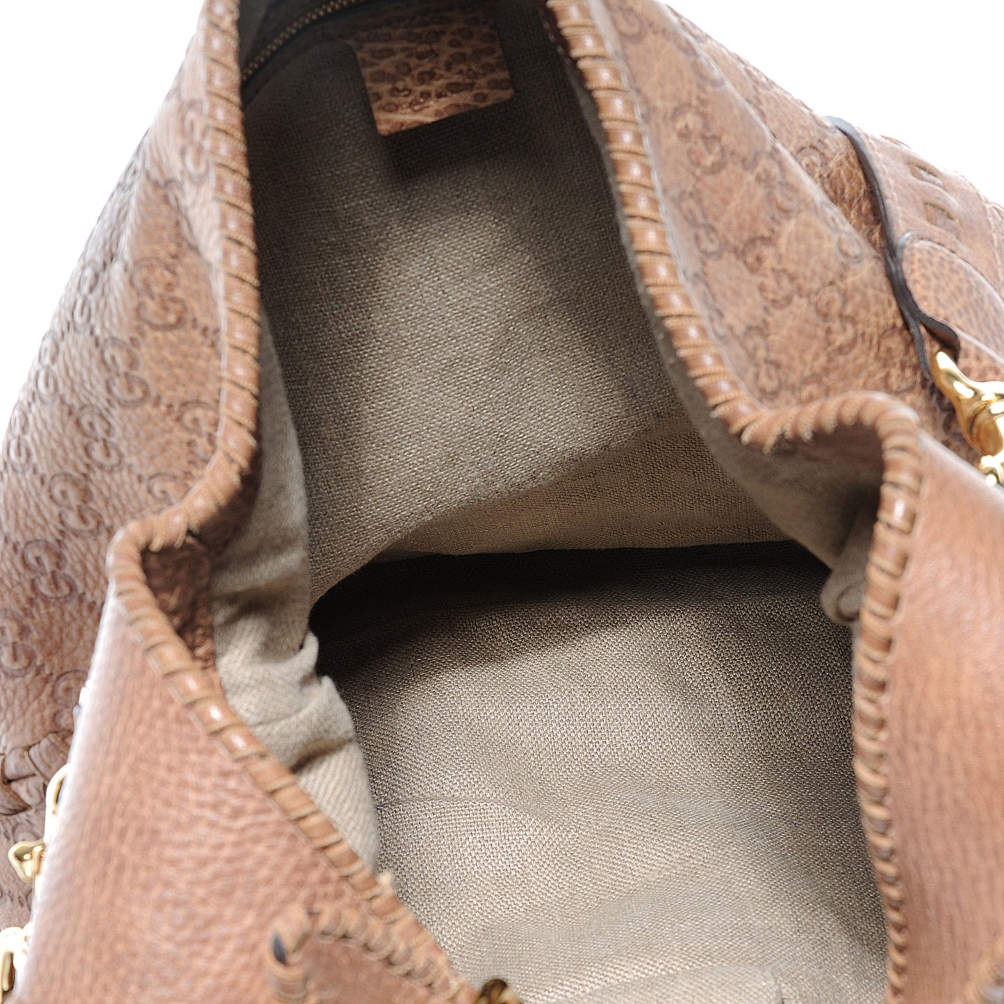 Guccissima Large New Jackie Hobo Natural Brown