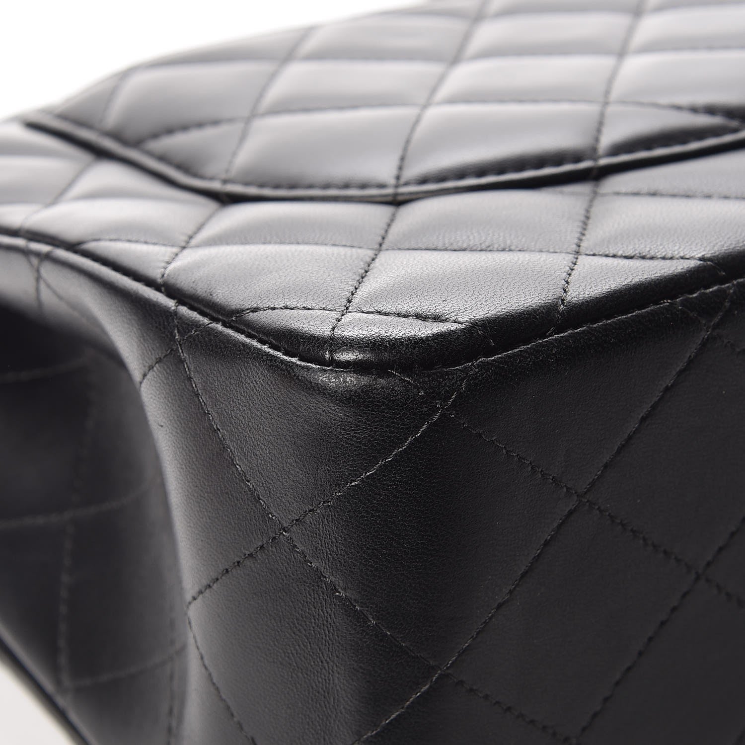 Chanel Lambskin Quilted Jumbo Double Flap Black 11 of 13