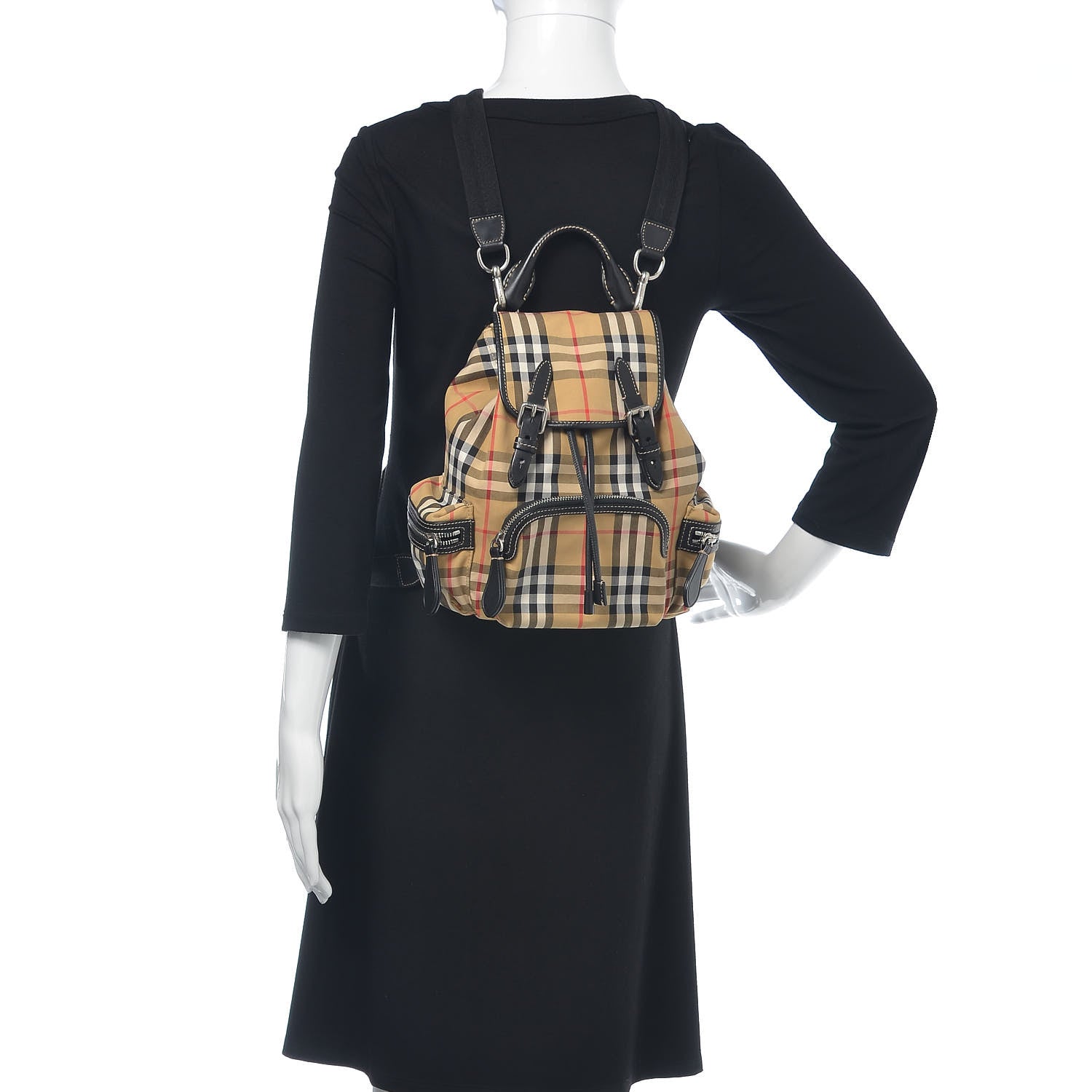 Burberry Vintage Check Small Rucksack Backpack Black 2 of 10