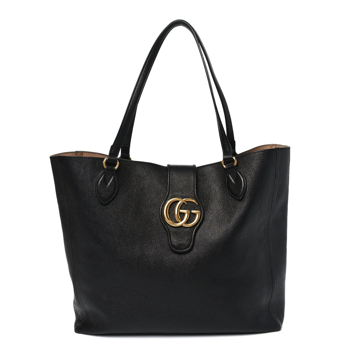 New Sakai Calfskin Lux Medium Dahlia Tote  Black