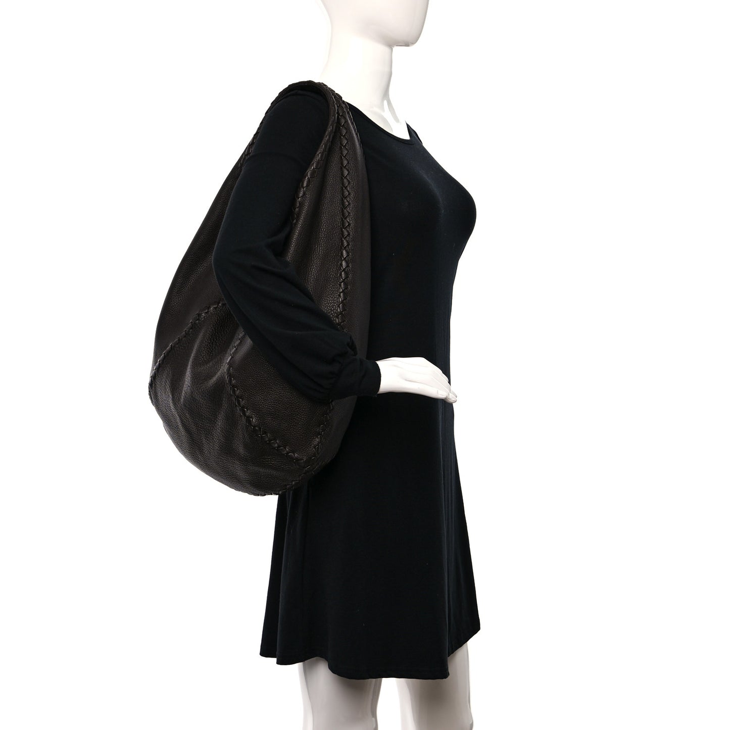 Cervo Deerskin Large Hobo Ebano