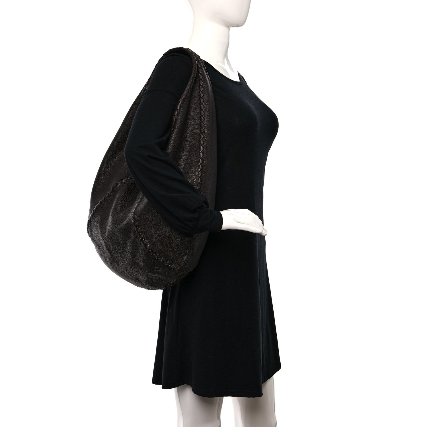 Bottega Veneta Cervo Deerskin Large Hobo Ebano 2 of 7