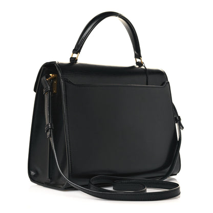 Saint Laurent Smooth Calfskin Medium Classic Monogram Cassandra Top Handle Black Rouge Legion 3 of 13