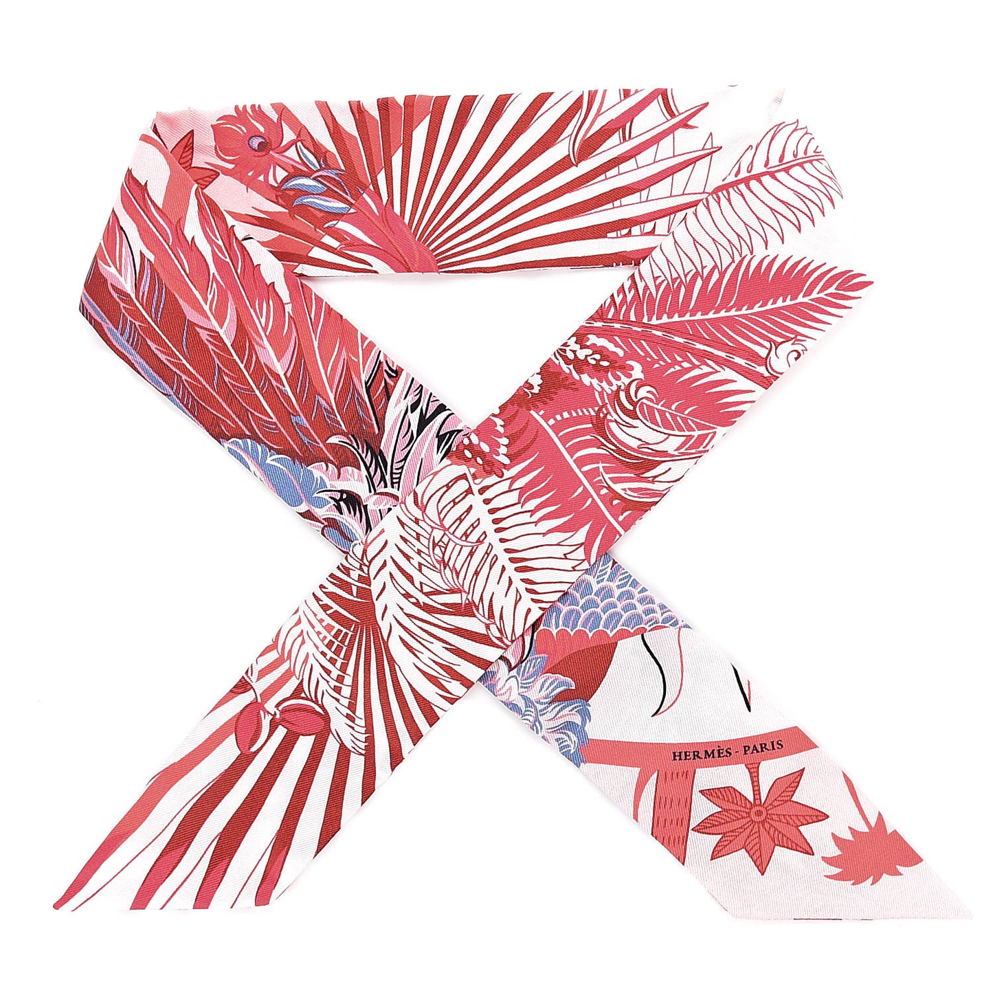 Silk Mythiques Phoenix Coloriages Twilly Blanc Corail Blue Jean