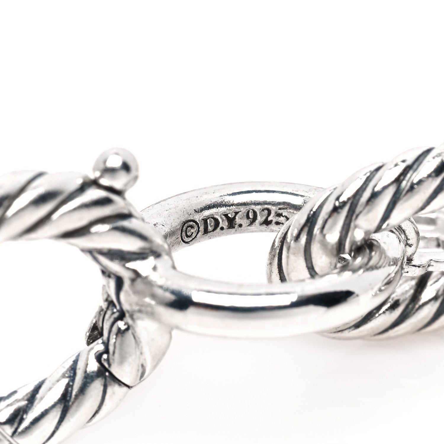 David Yurman Sterling Silver 10mm Medium Oval Link Bracelet 5 of 5