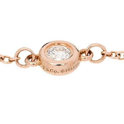 Tiffany Rose Gold Diamond .07ct Elsa Peretti Diamonds By The Yard Ring  59 8.75 5 of 7
