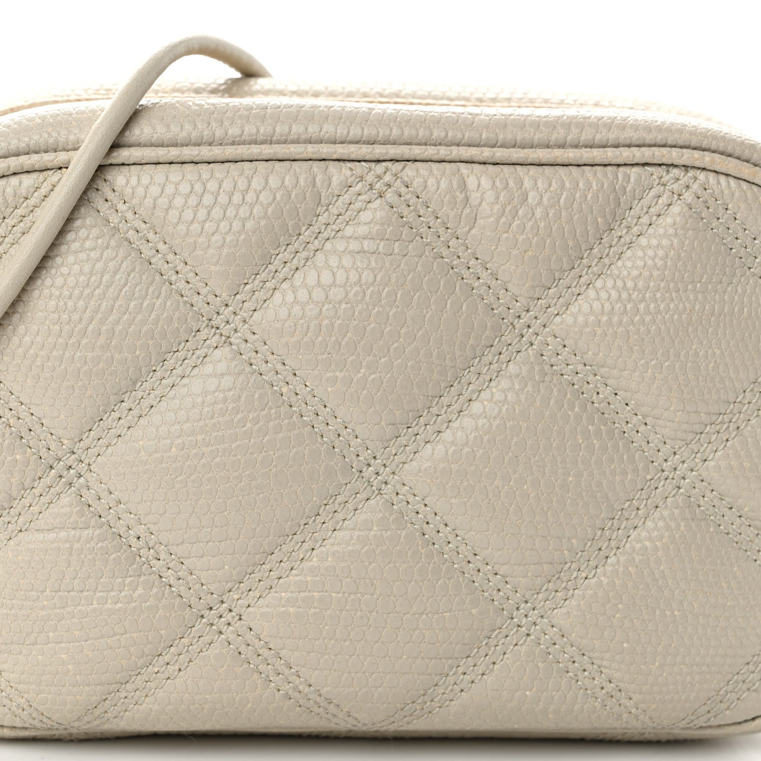 Saint Laurent Lizard Embossed Becky Camera Bag Blanc Vintage 8 of 10
