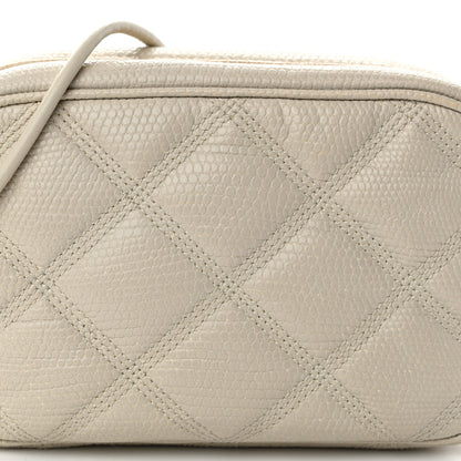 Saint Laurent Lizard Embossed Becky Camera Bag Blanc Vintage 8 of 10