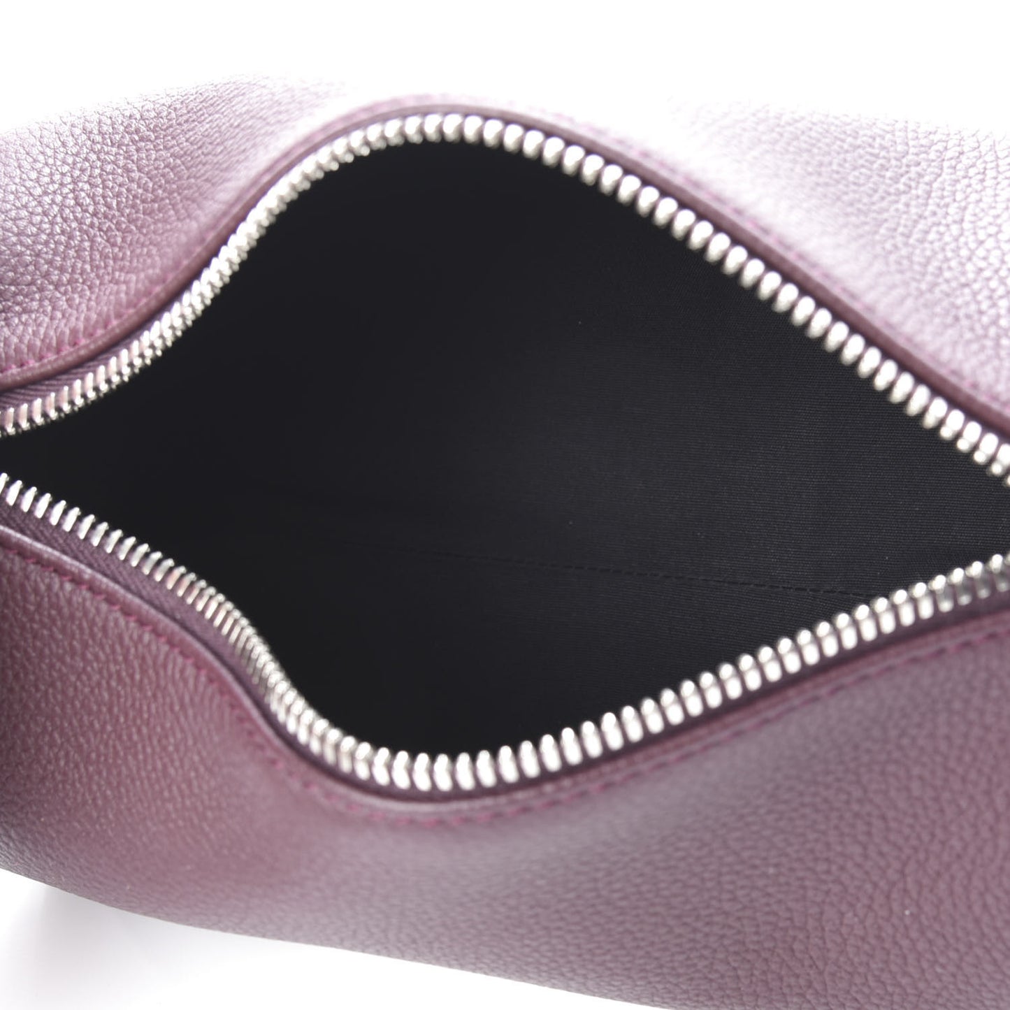 HOMME Grained Calfskin Mens Roller Pouch Burgundy