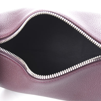 Christian Dior HOMME Grained Calfskin Mens Roller Pouch Burgundy 5 of 8