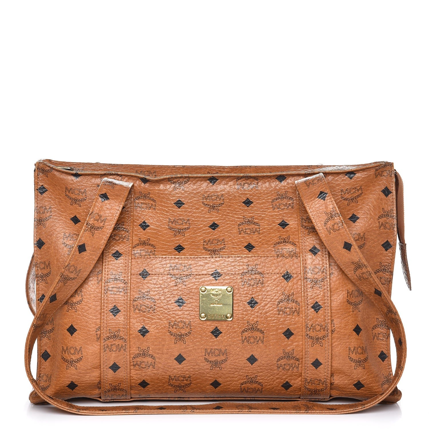 MCM Visetos Shoulder Bag Cognac 1 of 18