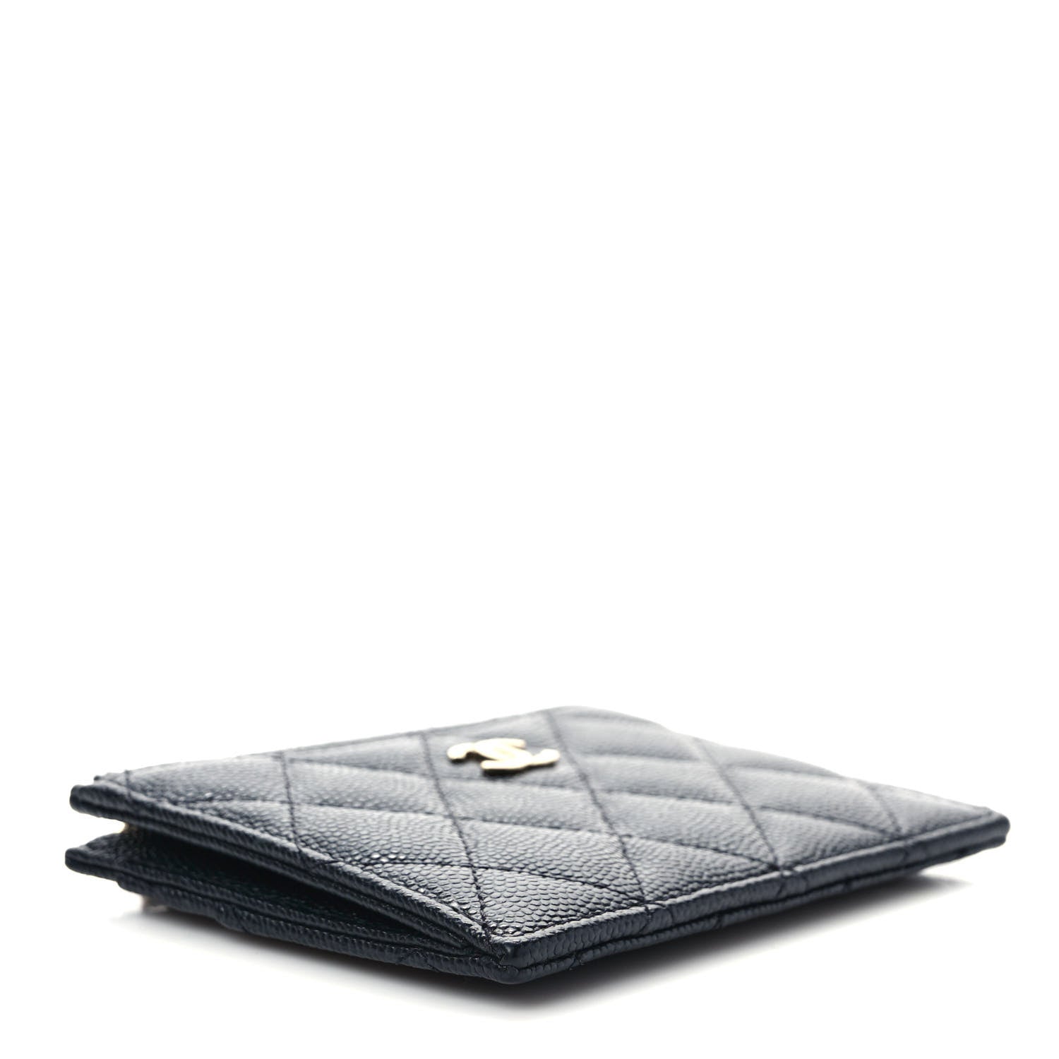Chanel Caviar Quilted CC Zip Card Holder Black 3 of 5