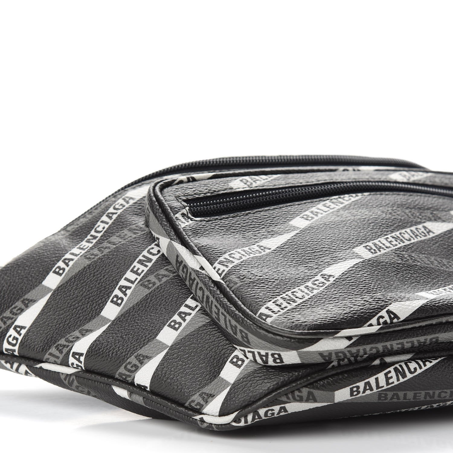 Balenciaga Coated Canvas Losange Monogram Explorer Belt Bag Black Grey 8 of 9