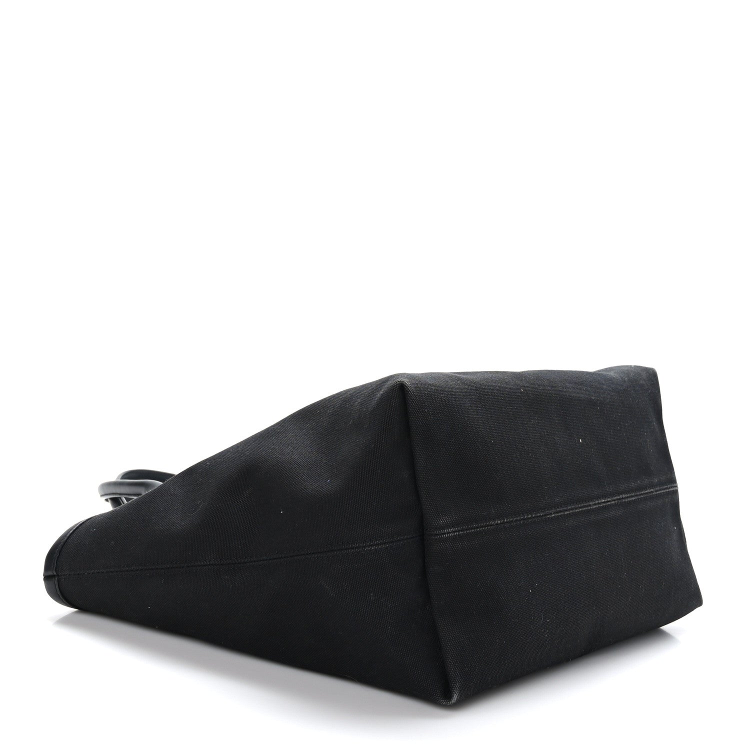 Balenciaga Cotton Canvas Calfskin Cities Paris Jumbo Small Tote Bag Black White 4 of 10