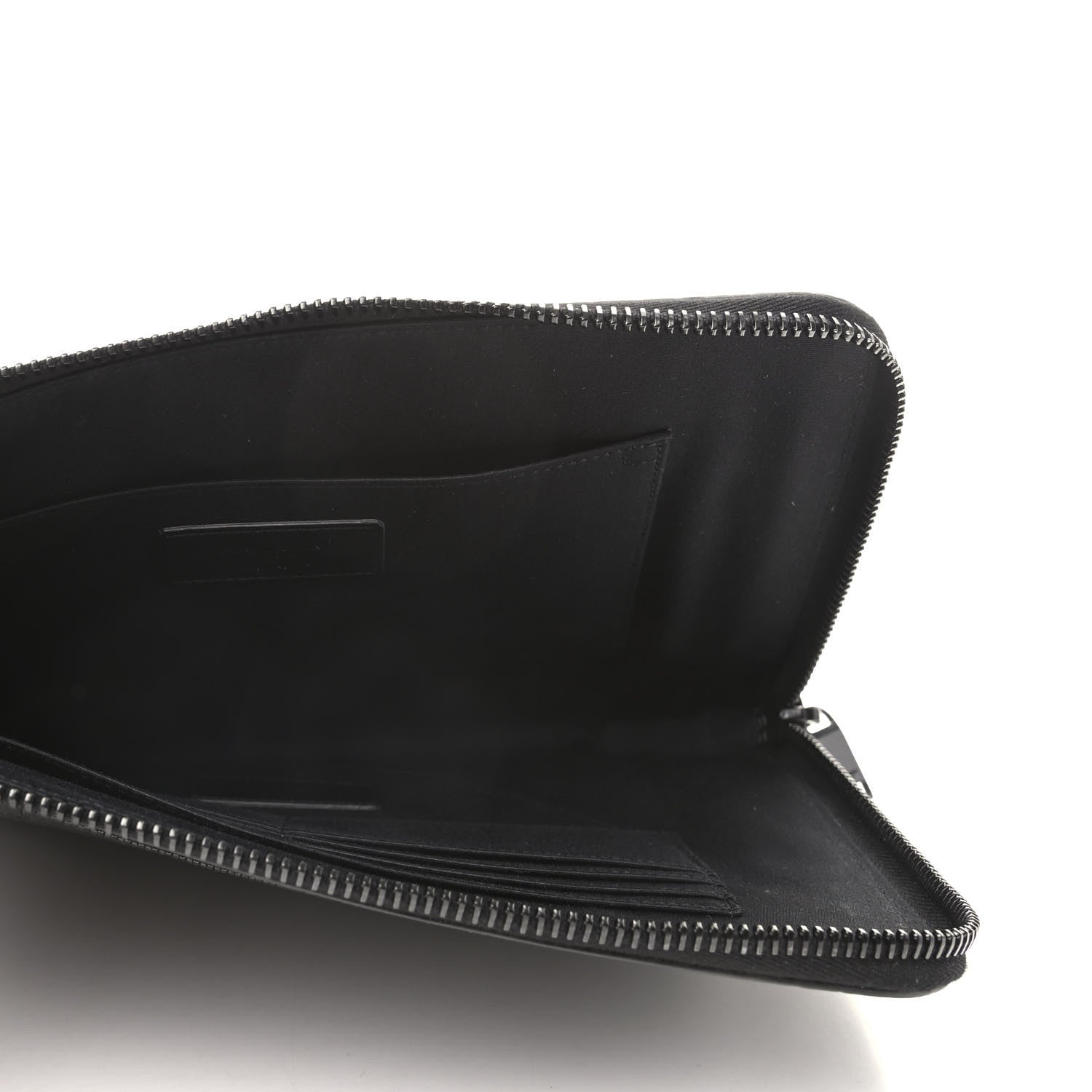 Saint Laurent Calfskin Crocodile Embossed iPad Case Black 5 of 7