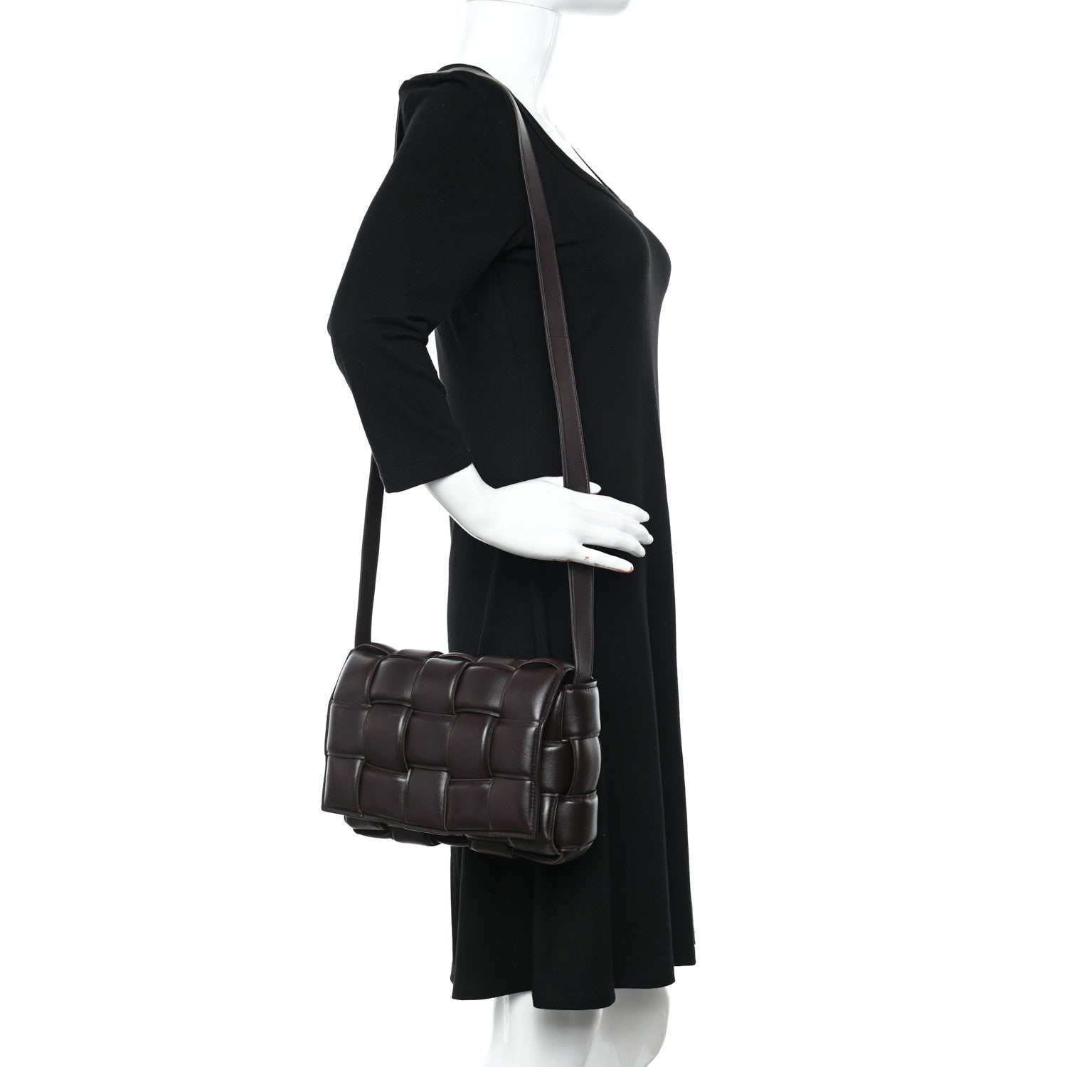 Bottega Veneta Nappa Maxi Intreccio Padded Cassette Crossbody Bag Fondente 2 of 10