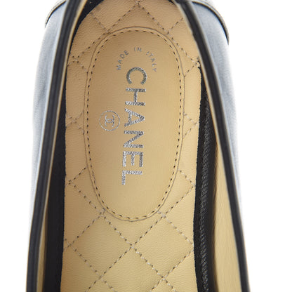 Chanel Lambskin CC Mocassin Loafers 38 Dark Blue 7 of 9