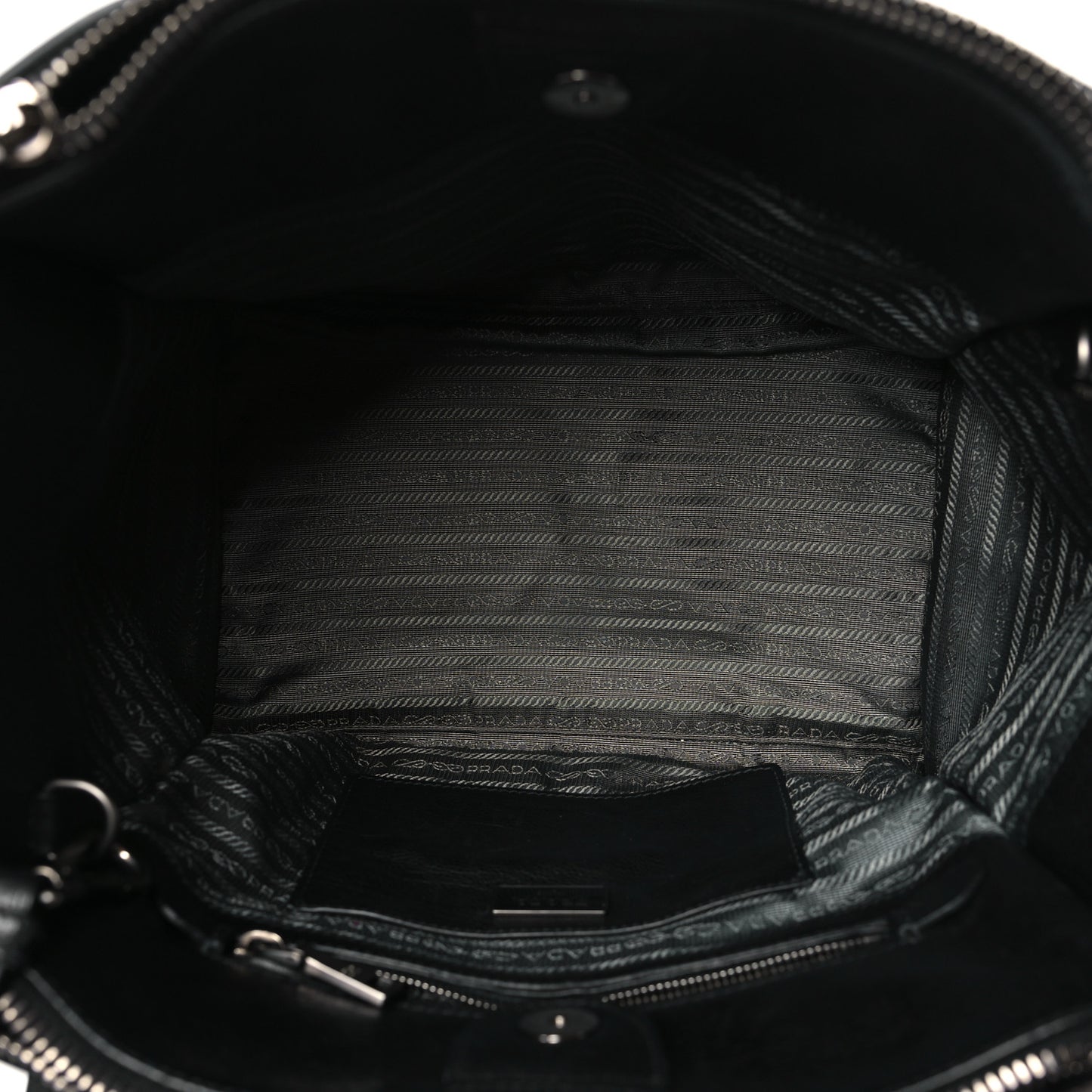 Glace Calf Twin Pocket Tote Black