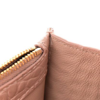 Balenciaga Shiny Calfskin Crocodile Embossed Hourglass Chain Bag Nude Beige 10 of 11