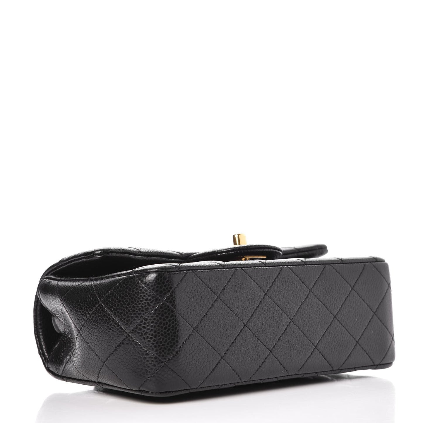 Caviar Quilted Mini Rectangular Flap Black