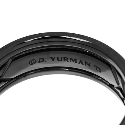 David Yurman Black Titanium 8.5mm Beveled Band Ring 63 10.5 4 of 4