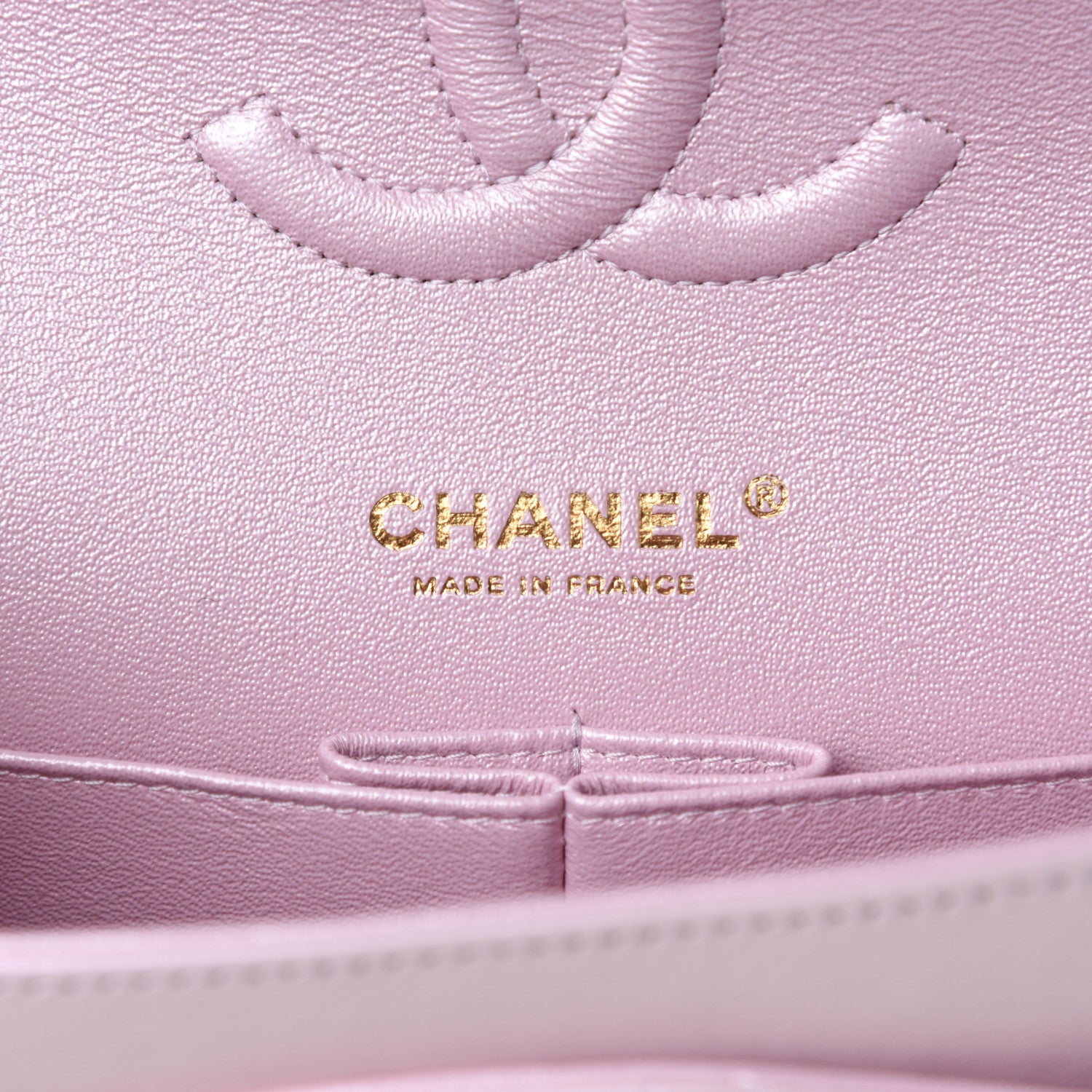 Chanel Iridescent Calfskin Quilted Medium Double Flap Light Pink 11 of 13