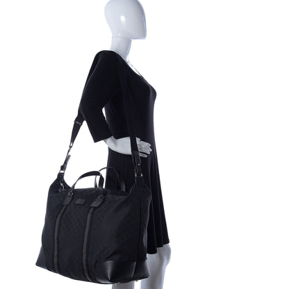 Gucci Nylon Monogram XL Duffle Bag Black 2 of 9