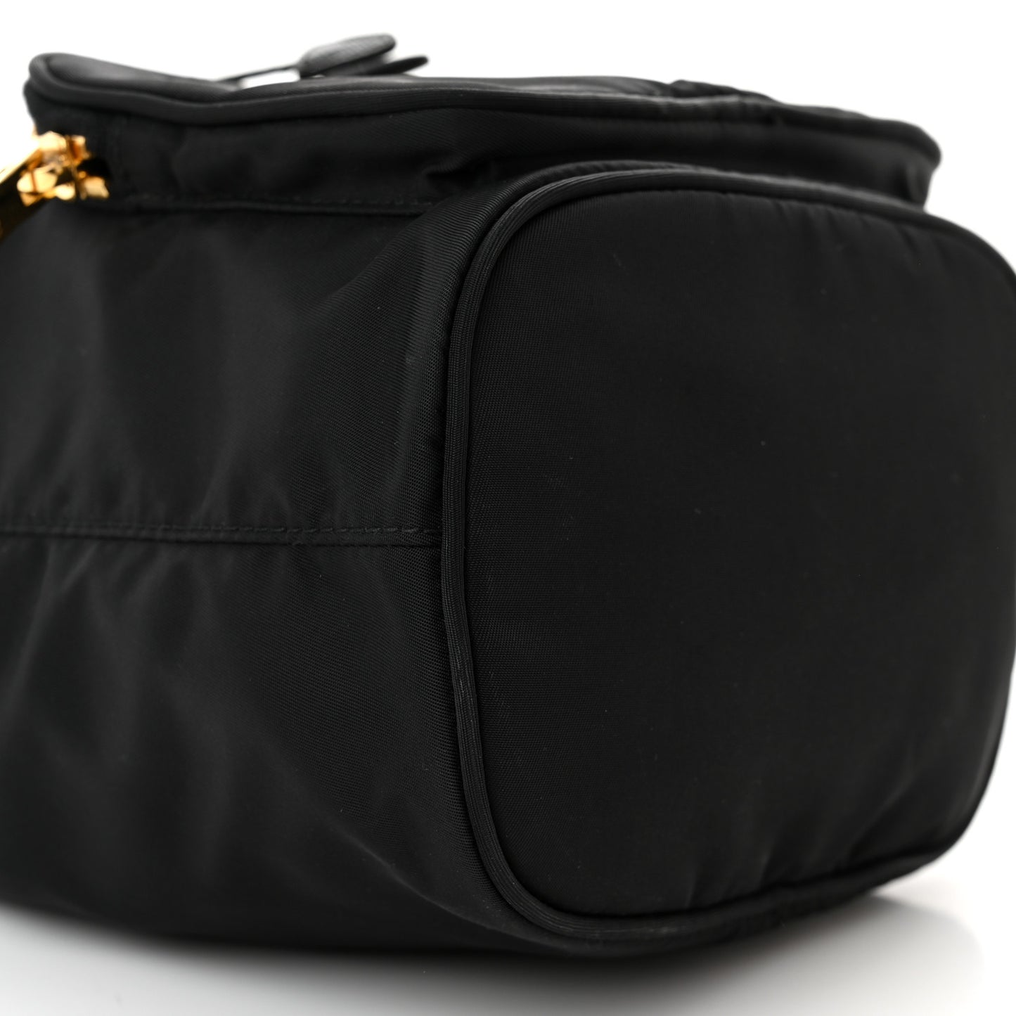 Re-Nylon Duet Drawstring Shoulder Bag Black
