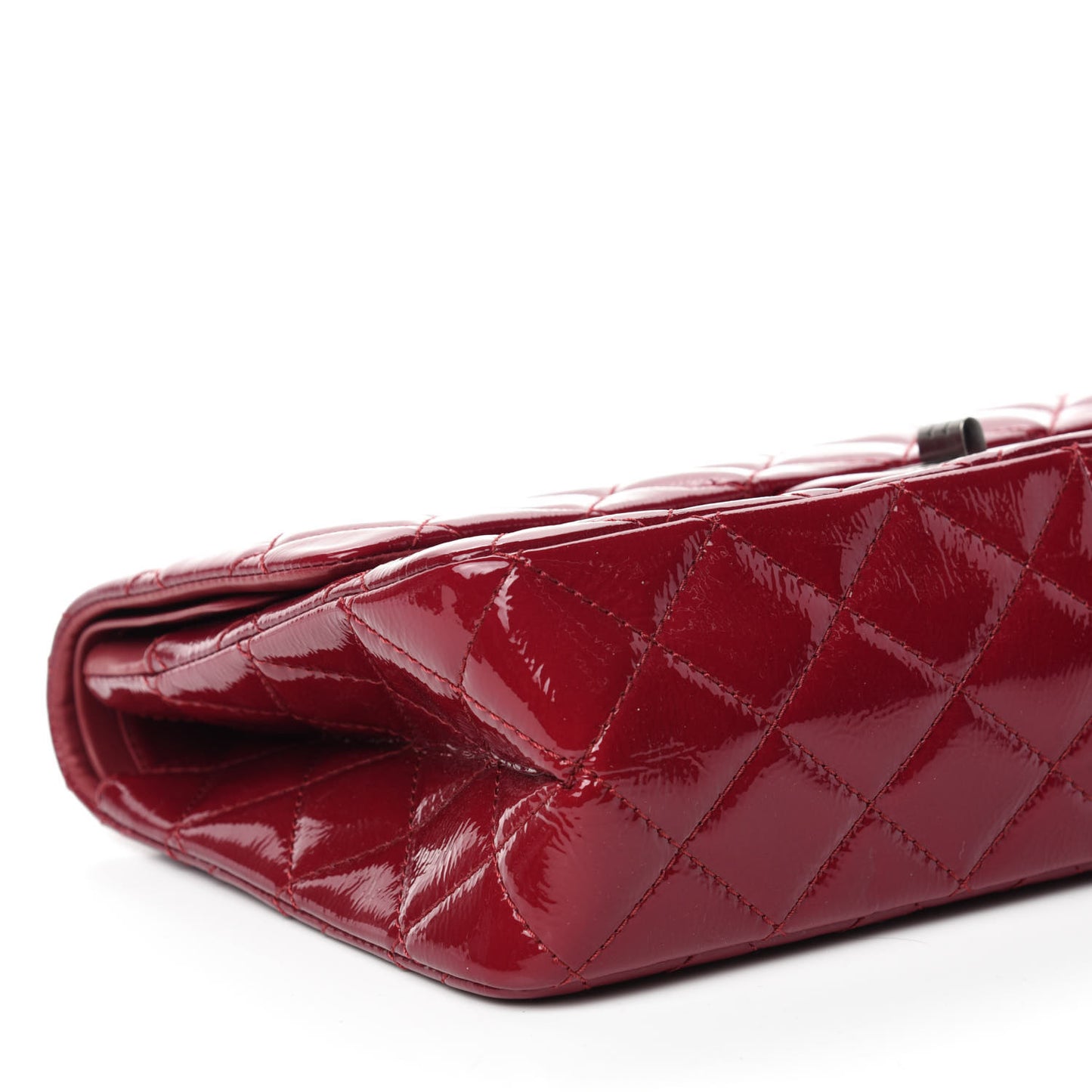Distressed Patent Quilted 2.55 Reissue 227 Flap Red