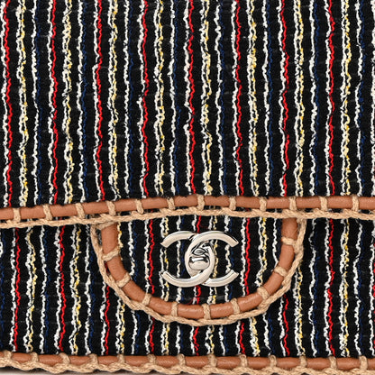 Chanel Tweed Woven Single Flap Beige Multicolor 6 of 10