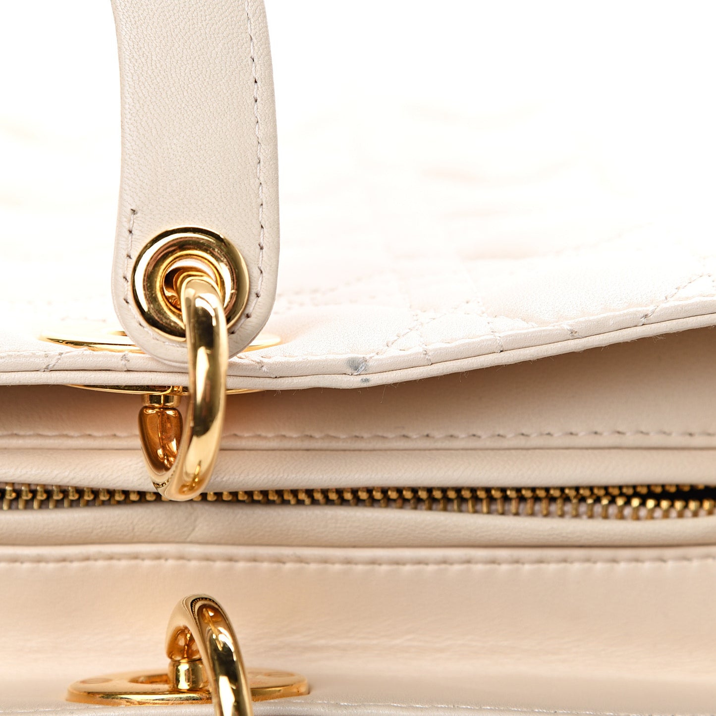 Lambskin Cannage Large Lady Dior Light Beige