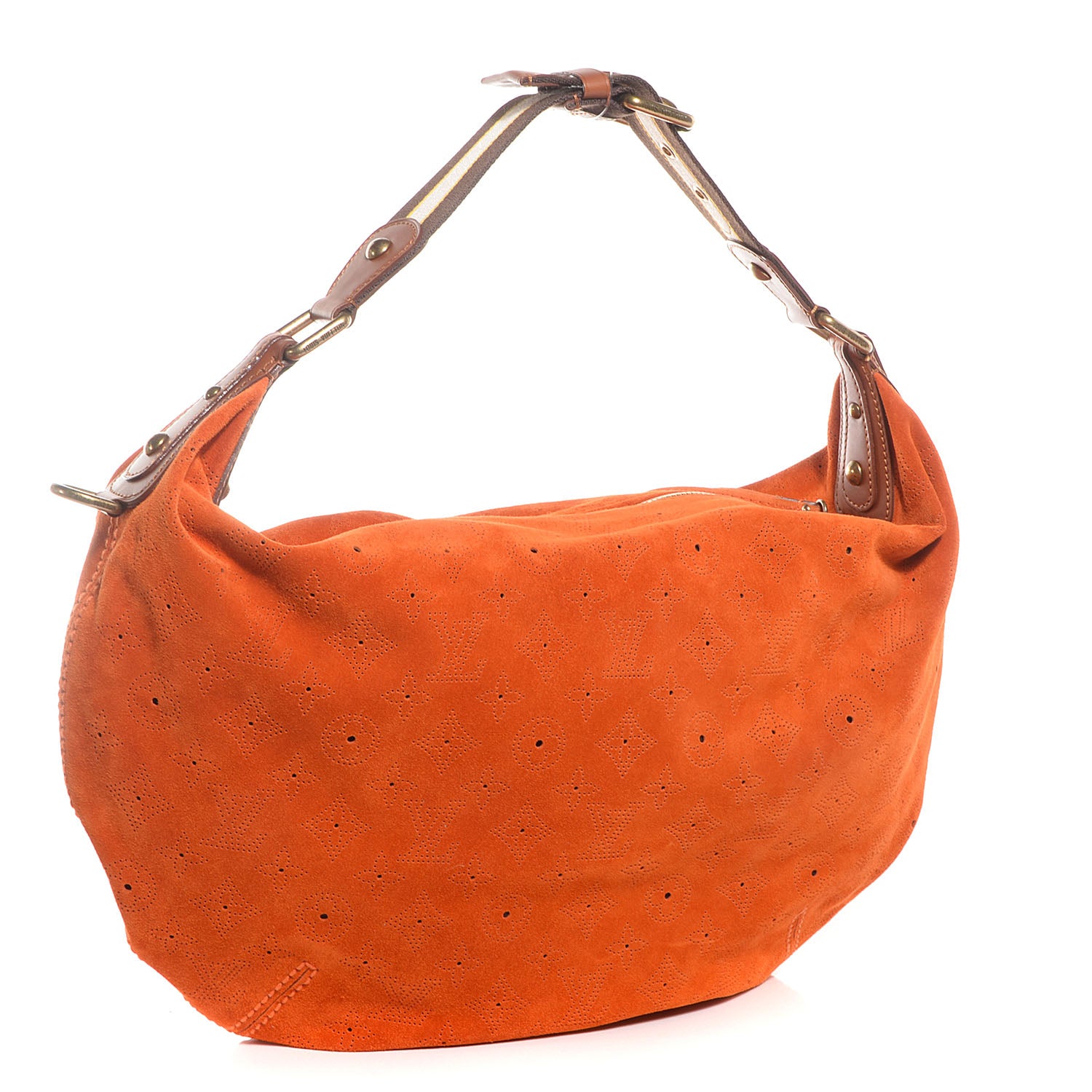 Louis Vuitton Suede Mahina Onatah GM Orange 3 of 7