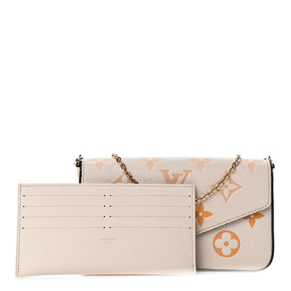 Louis Vuitton Empreinte Monogram Giant By The Pool Felicie Pochette Chain Wallet Cream Saffron 2 of 7