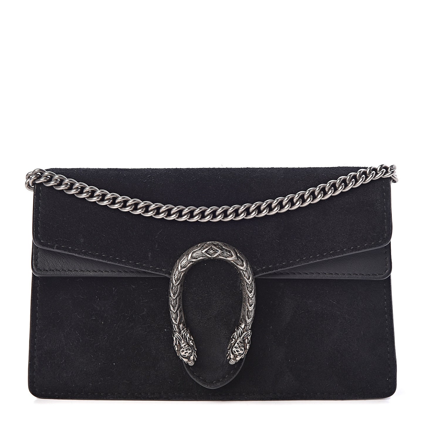 Suede Super Mini Dionysus Shoulder Bag Black