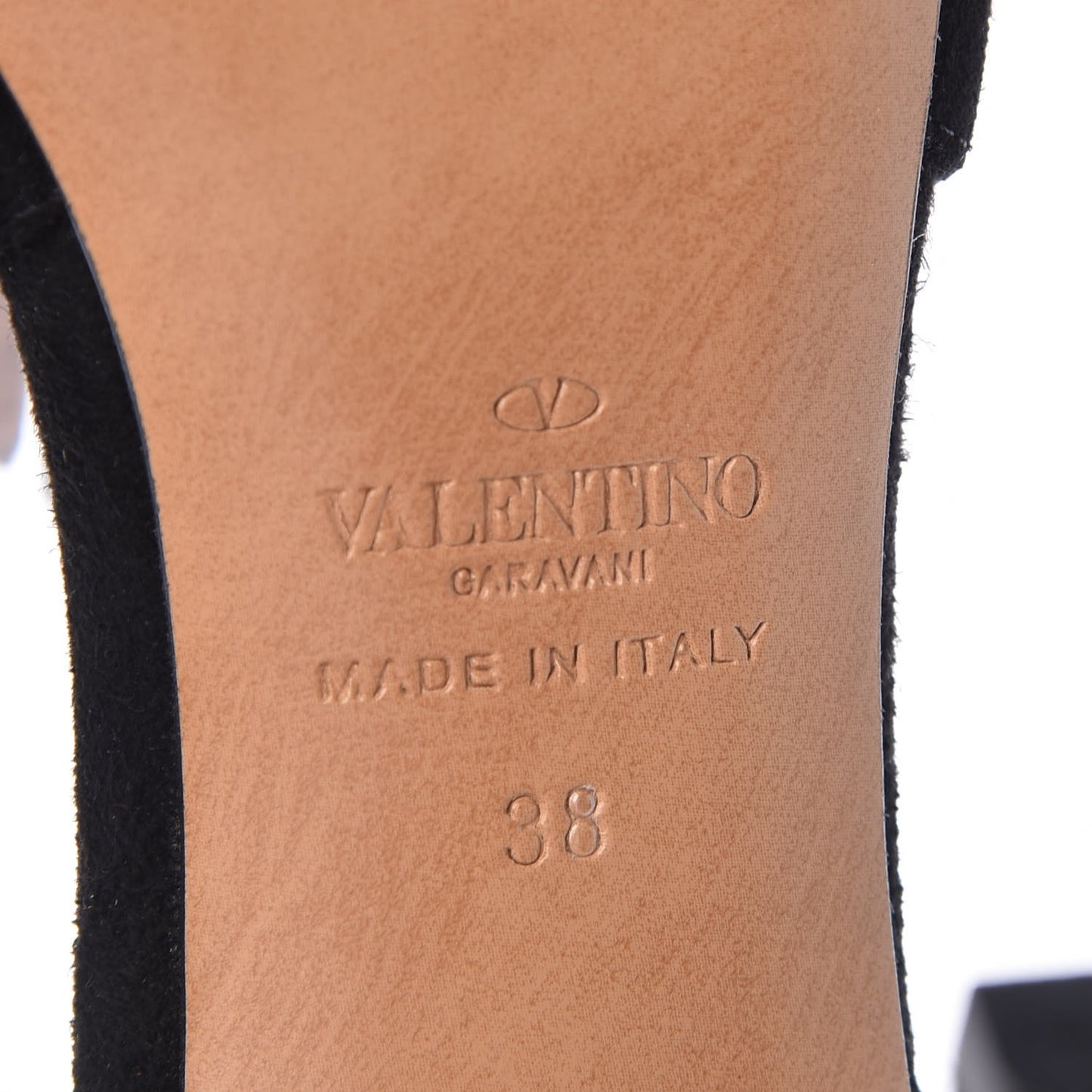 Suede Rockstud Lovestud Ankle Strap 100 Sandals 38 Black