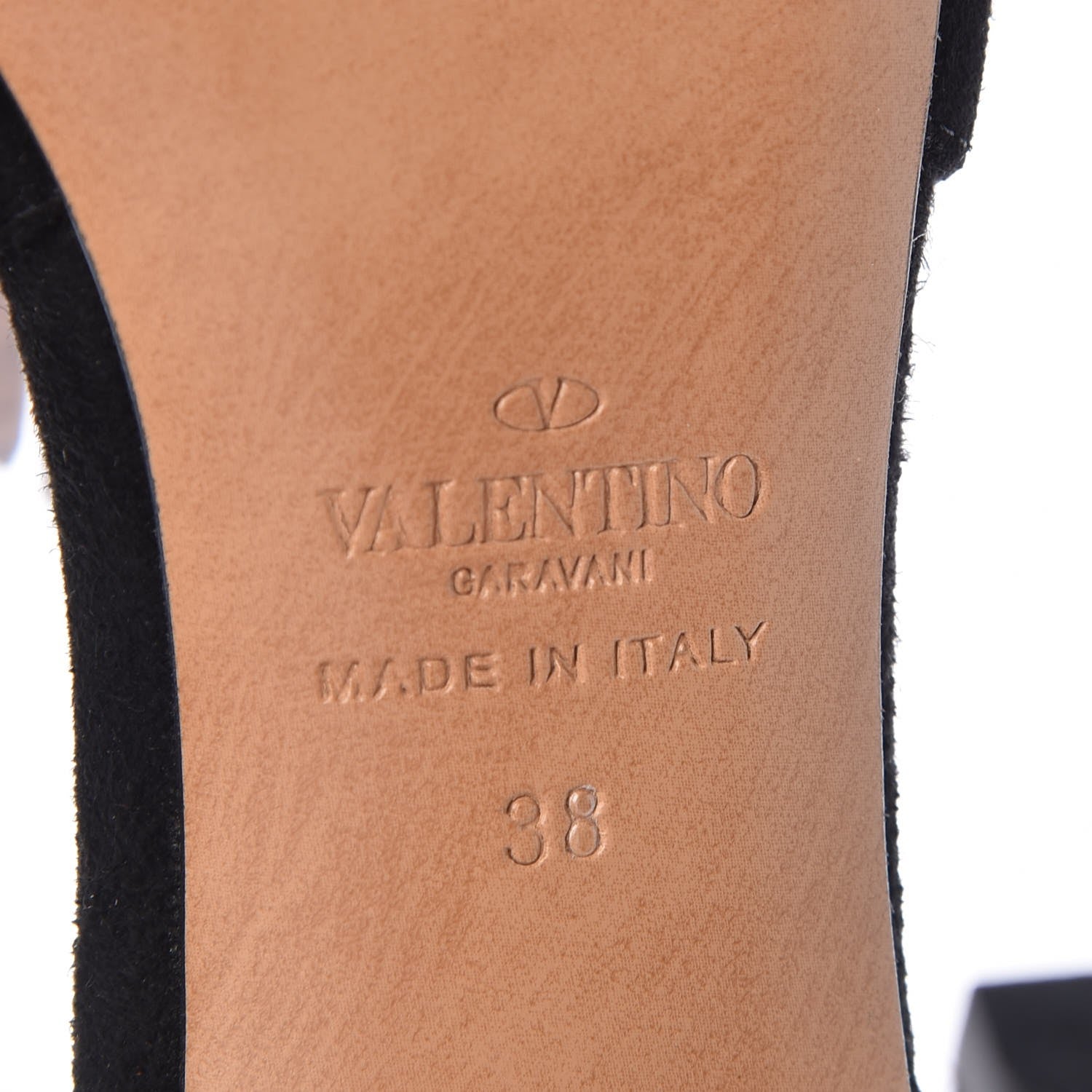 Valentino Garavani Suede Rockstud Lovestud Ankle Strap 100 Sandals 38 Black 6 of 8