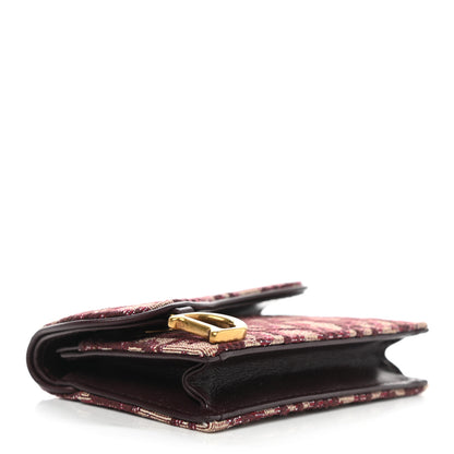 Christian Dior Oblique Saddle Card Holder Bordeaux 4 of 9