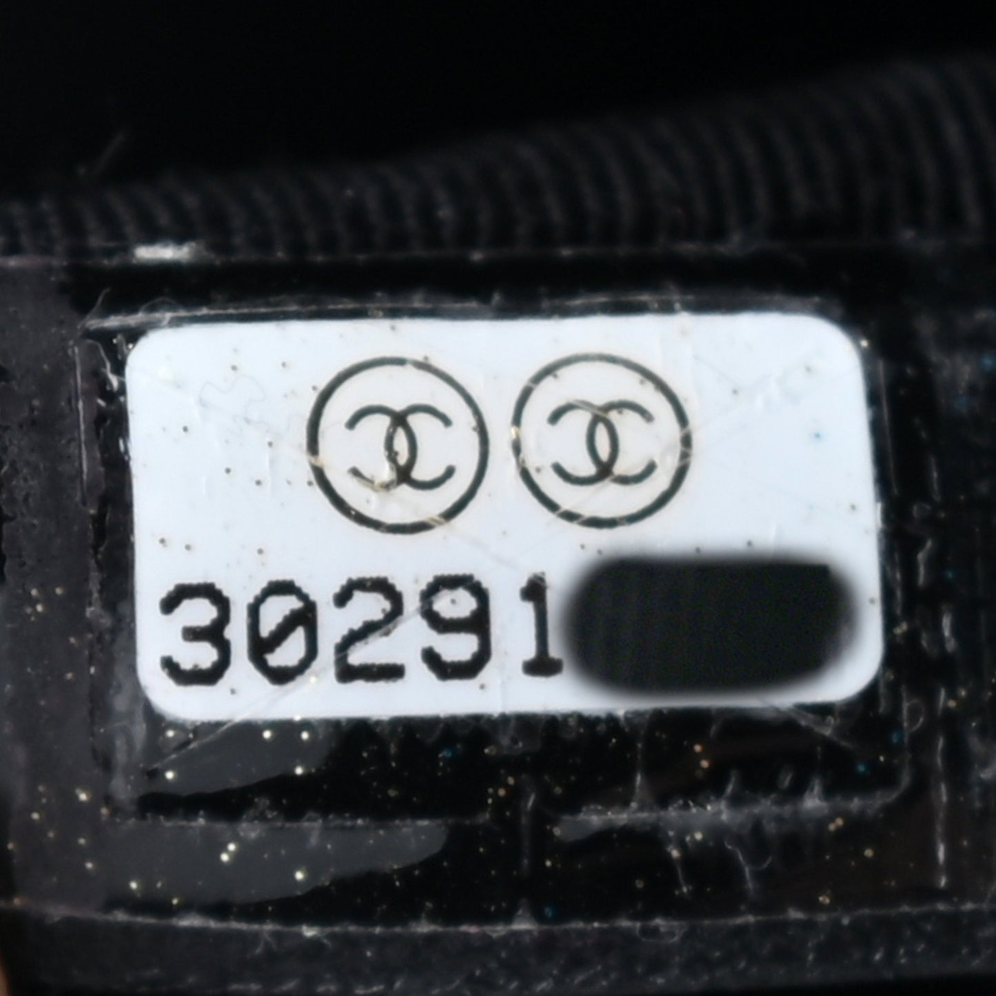 Canvas Sequin Medium Deauville Cosmetic Pouch Black