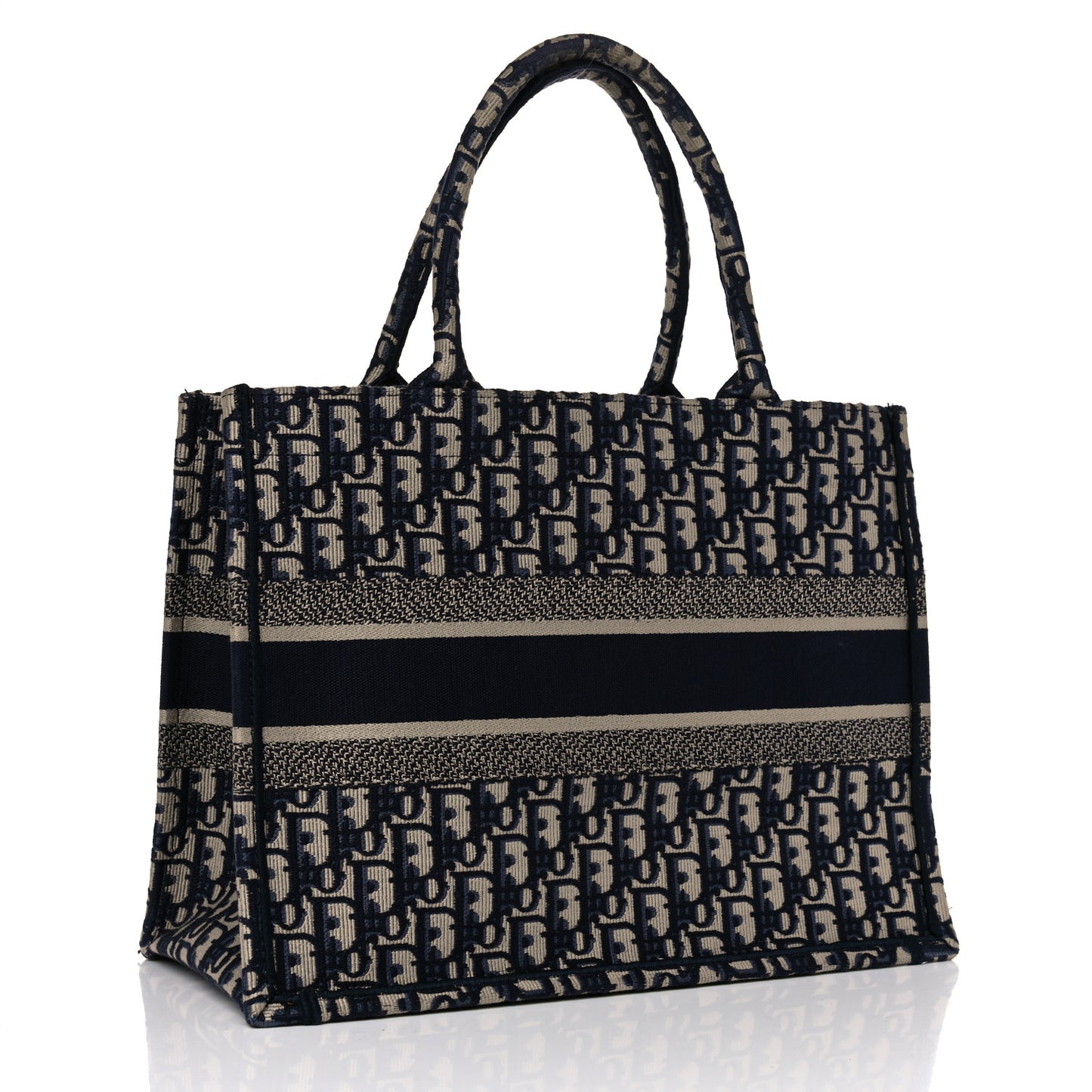 Oblique Medium Book Tote Blue Multicolor