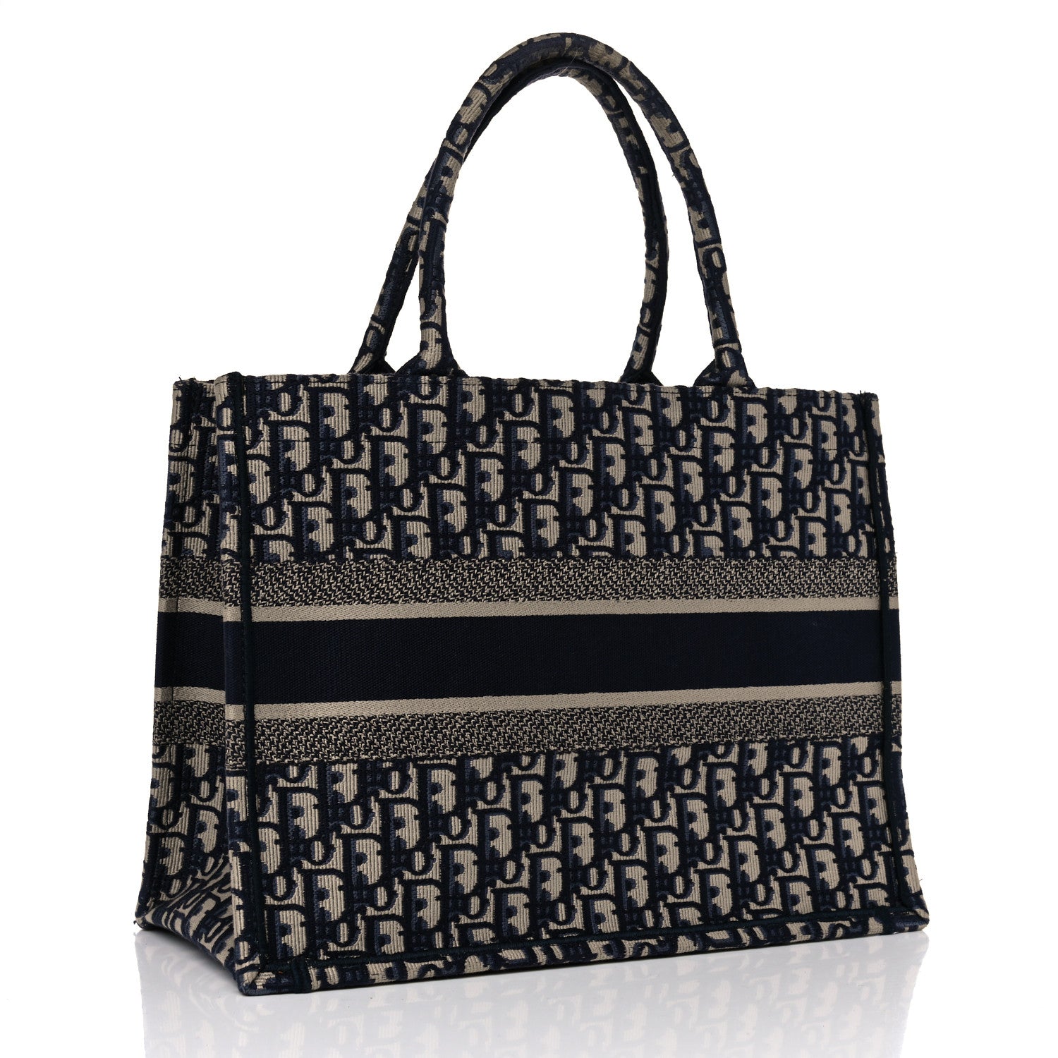 Christian Dior Oblique Medium Book Tote Blue Multicolor 3 of 15