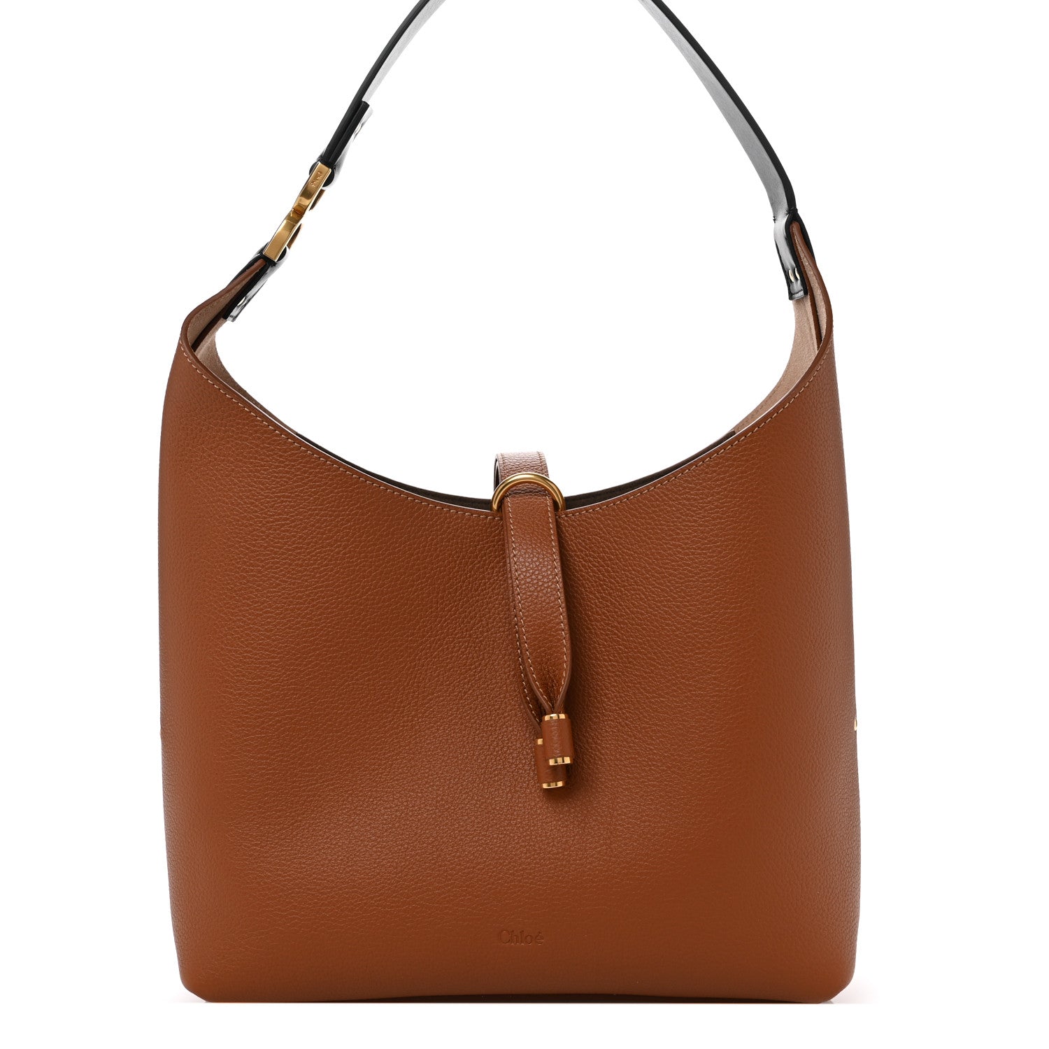 Chloe Grained Calfskin Small Marcie Hobo Bag Tan 1 of 10