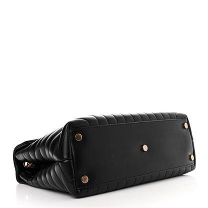 Saint Laurent Calfskin Y Quilted Monogram Large Loulou Chain Satchel Black 4 of 16