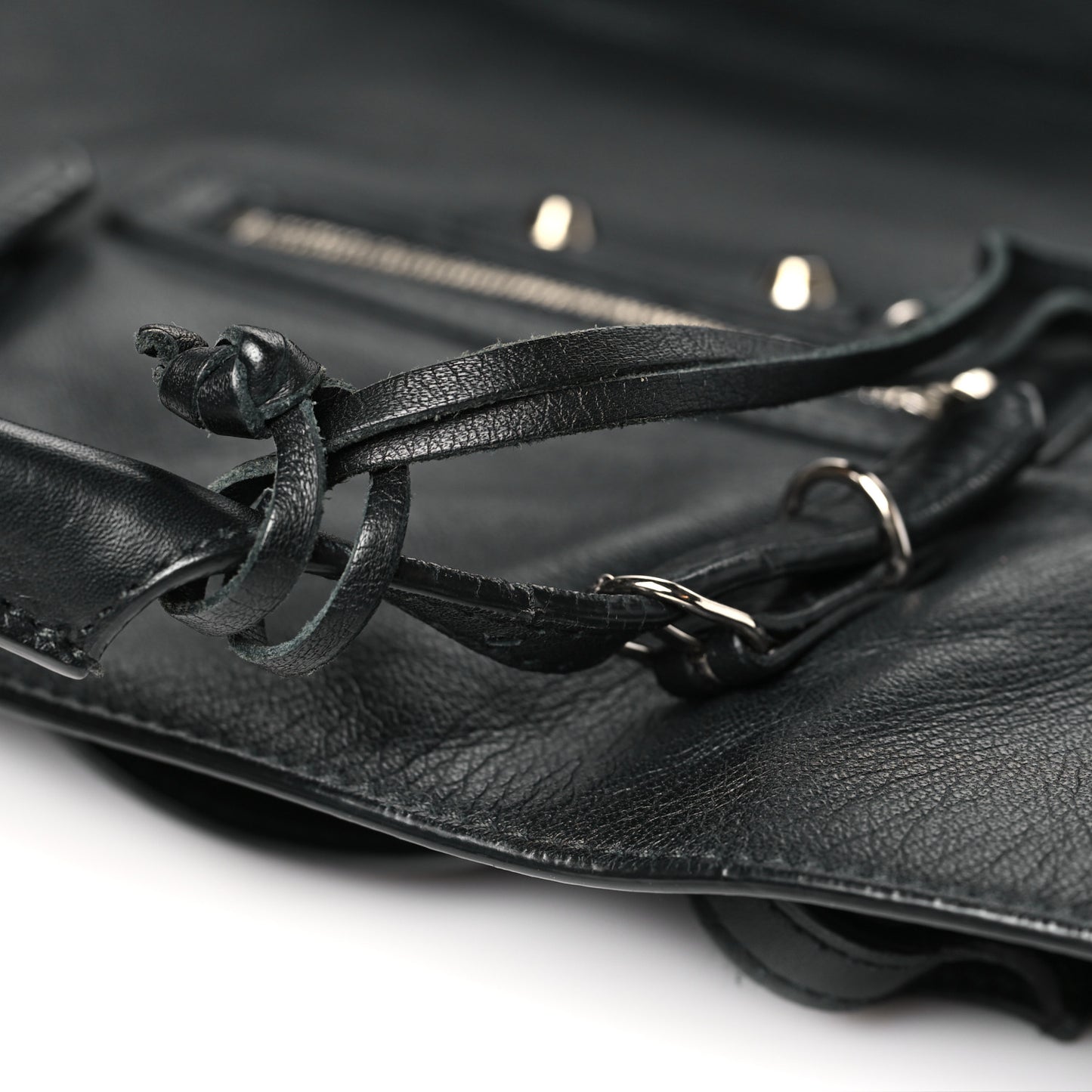 Supple Calfskin Papier A4 Zip Around Tote Black