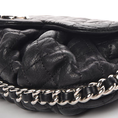 Chanel Washed Lambskin Quilted Mini Chain Around Flap Black 10 of 12