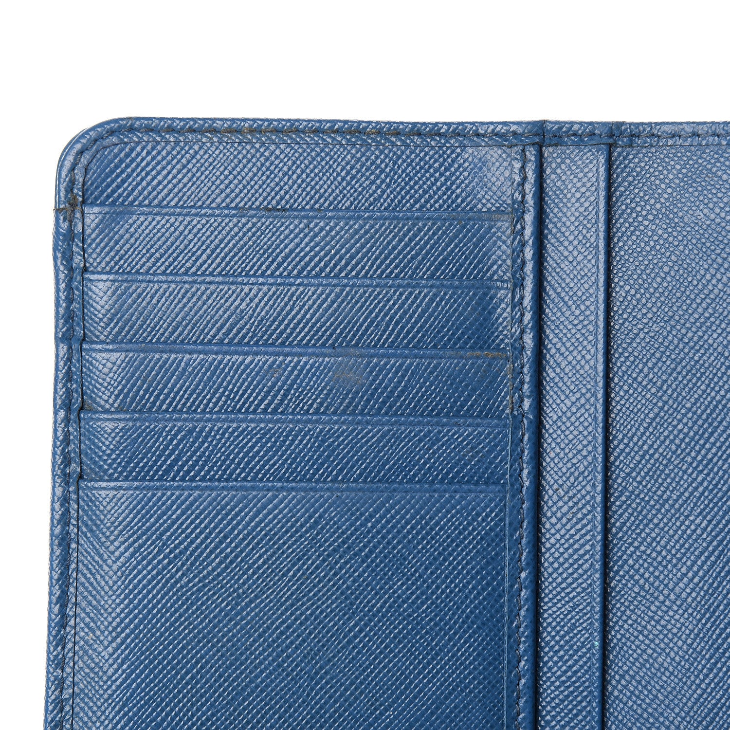 Prada Saffiano Metal Compact Wallet Cobalto 12 of 12