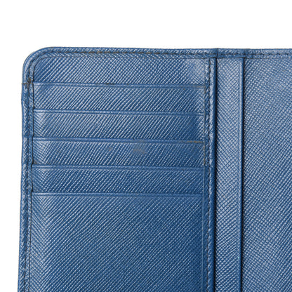 Prada Saffiano Metal Compact Wallet Cobalto 12 of 12