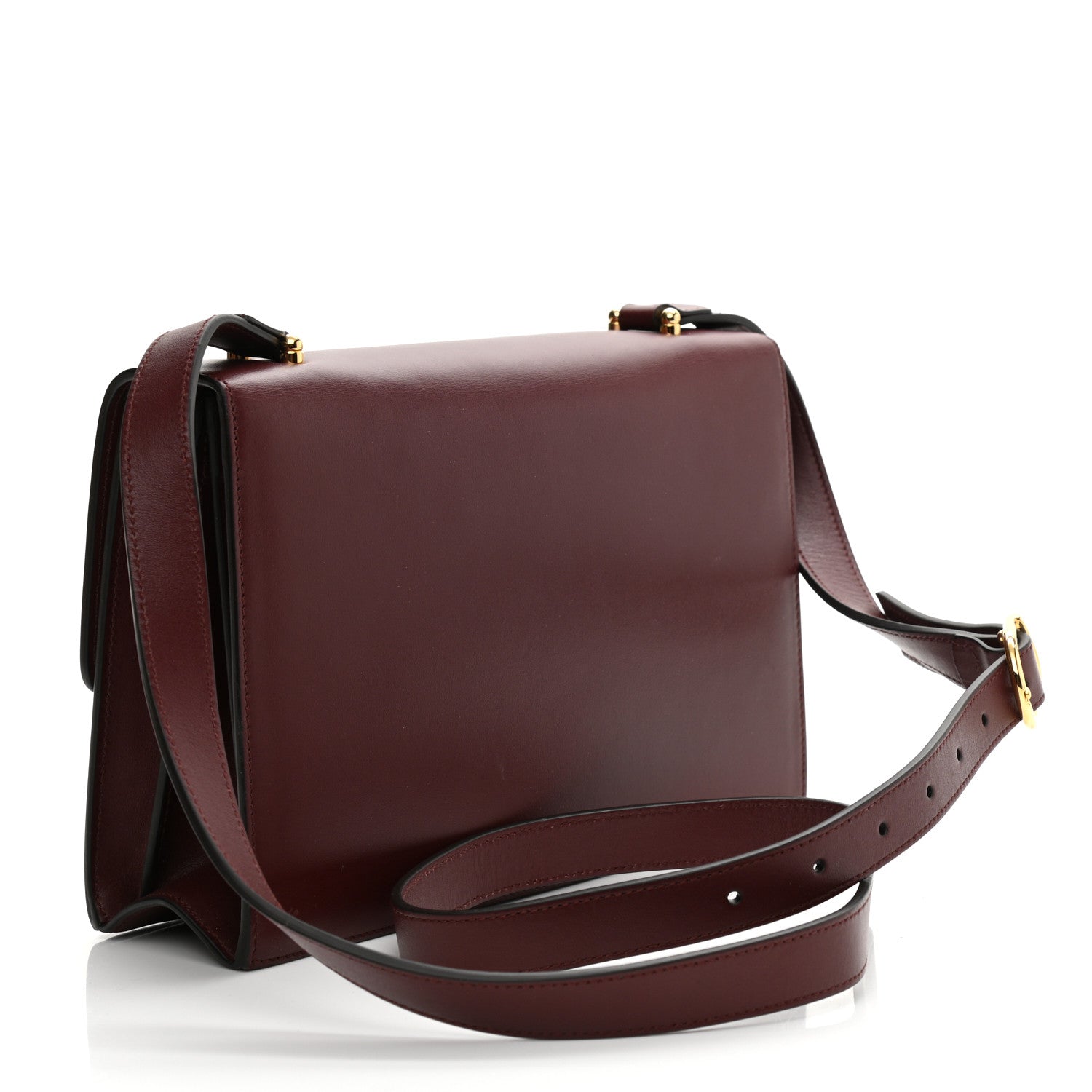 Gucci Smooth Calfskin Small Zumi Shoulder Bag Vintage Bordeaux 3 of 11