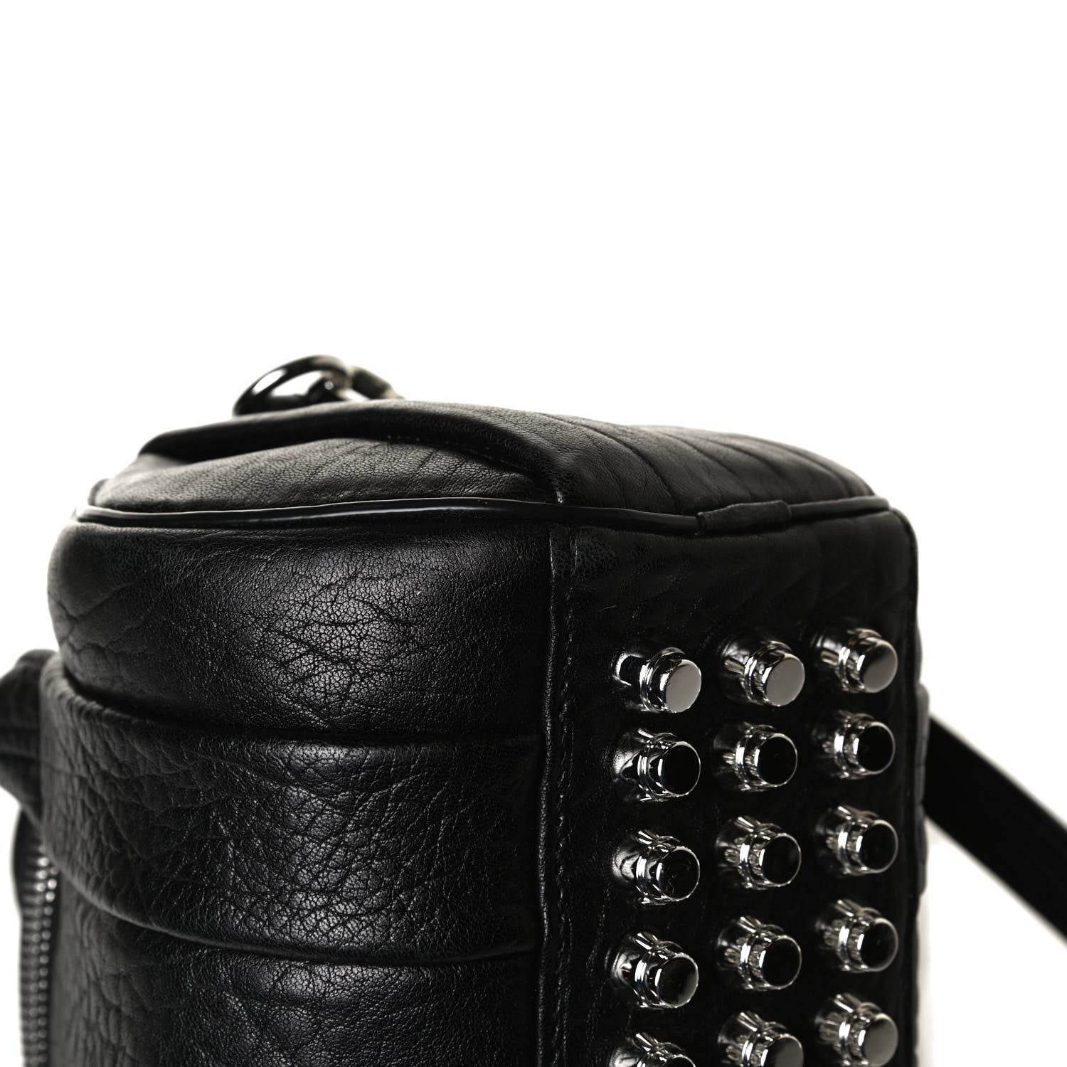 Alexander Wang Pebbled Lambskin Mini Rockie Black Rhodium Hardware 13 of 14